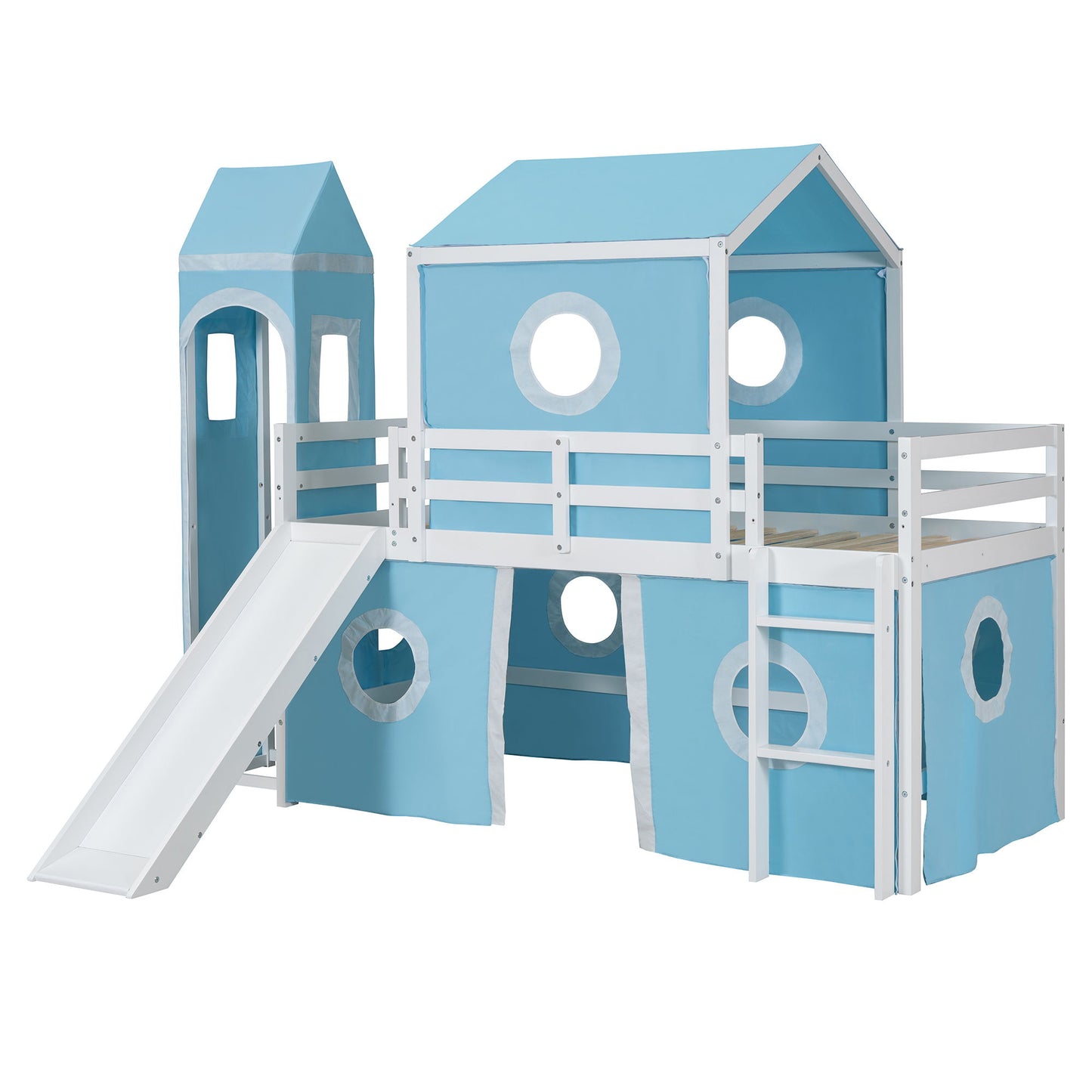 Loft Bed & Slide Tent And Tower