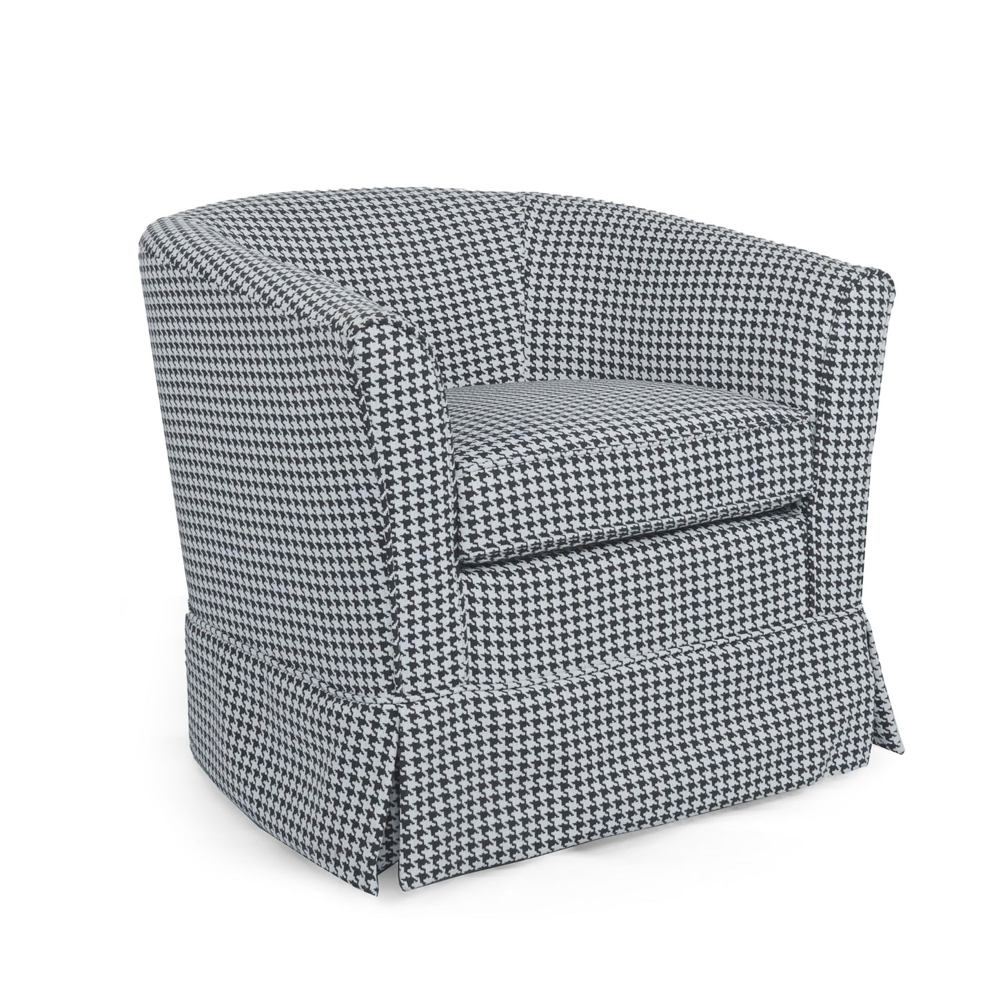 Zeniqua - Upholstered Velvet Swivel Chair With Loose Cover
