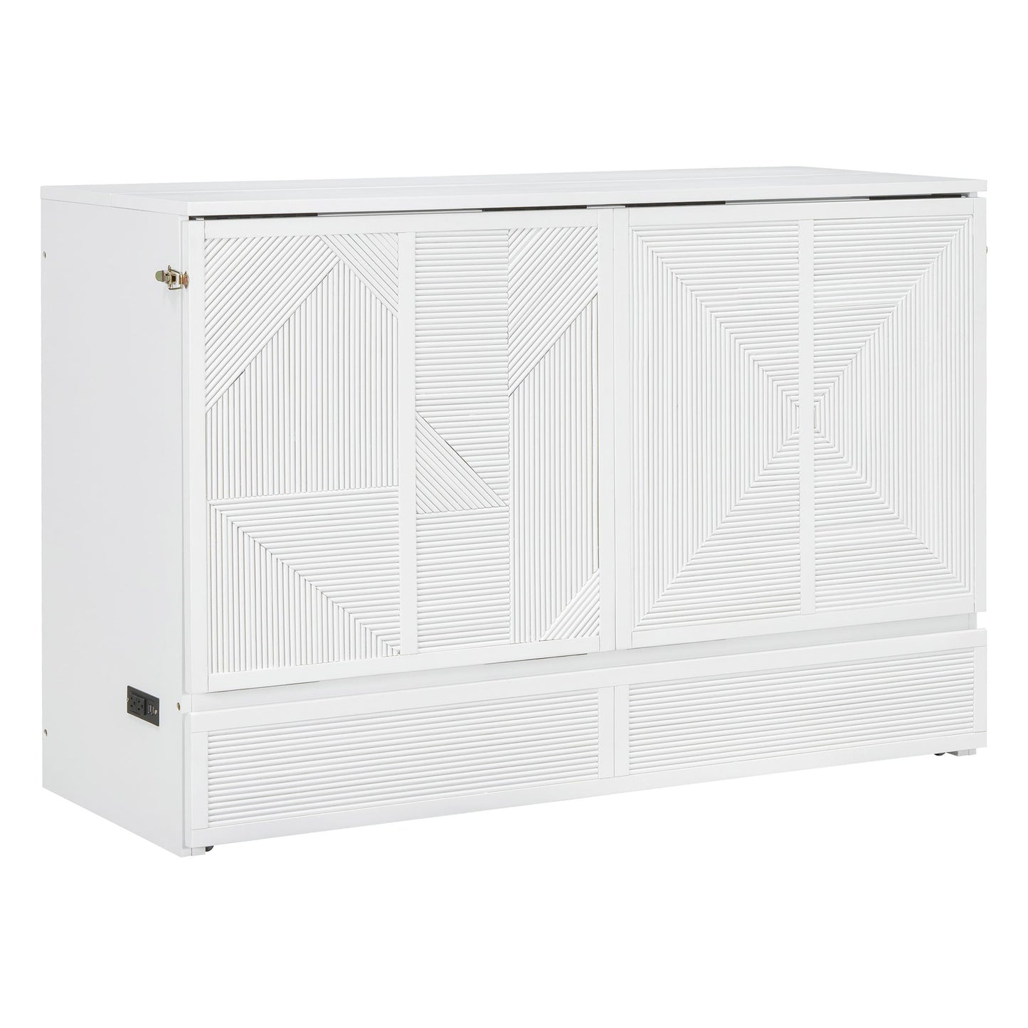 Murphy Bed With Large Drawer, USB Ports And Outlets