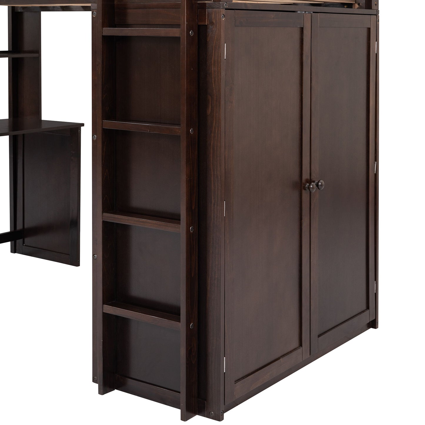 Loft Bed With Drawers, Desk, And Wardrobe