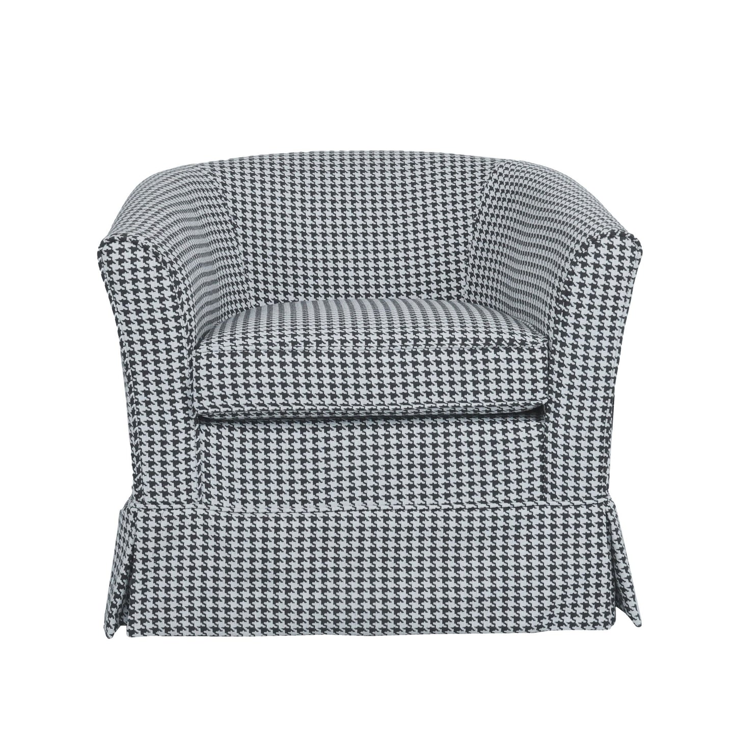 Zeniqua - Upholstered Velvet Swivel Chair With Loose Cover