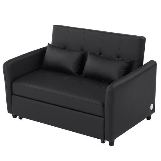 Convertible Sleeper Bed, Adjustable Oversized Armchair With 3 USB Ports