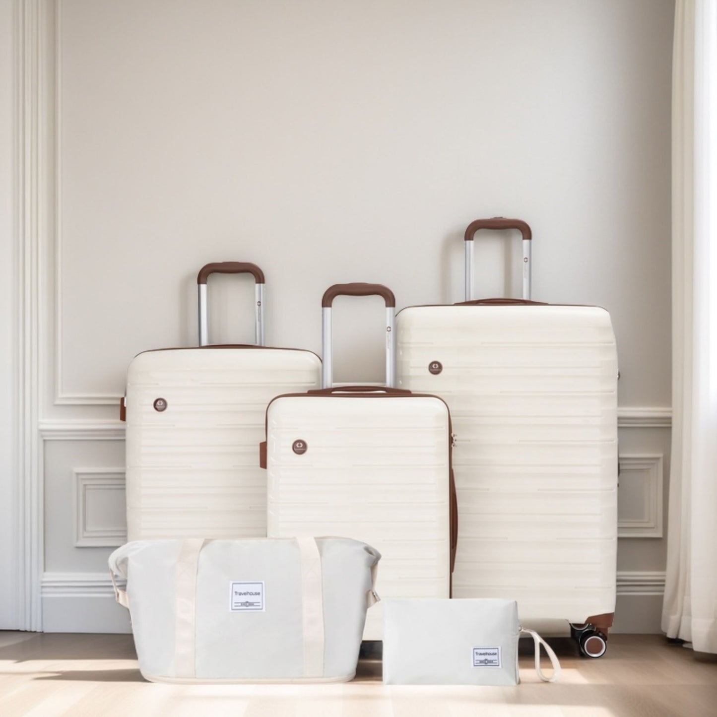 5 Piece Set Hardshell Carry On Luggage Set With Tsa Lock