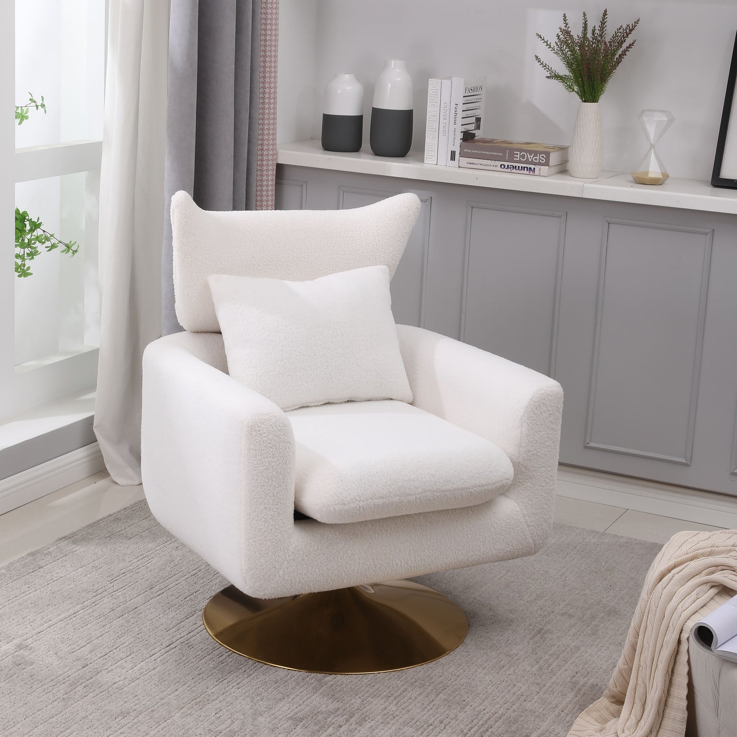 Classic Mid-Century 360 Degree Swivel Accent Chair