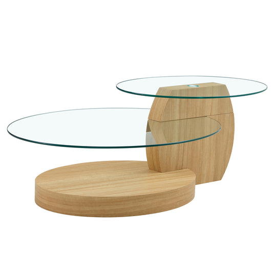 Contemporary Artistic Double Layer Coffee Table