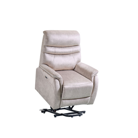 Comfortable Electric Lift Chair, Made Of High Grade Leather, Provides Full Body Support And Convenient Remote Control Operation, Making It An Ideal Choice For The Elderly And Those With Limited Mobili - Light Gray