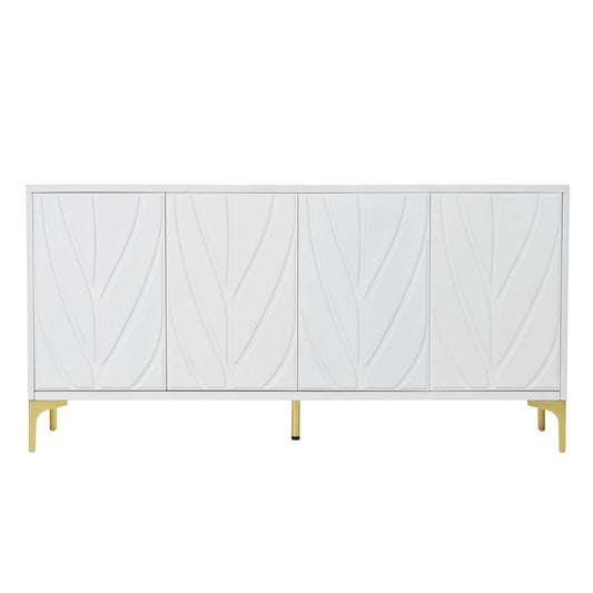 Modern Sideboard Buffet Cabinet With Handleless Press To Open Design With 4 Doors