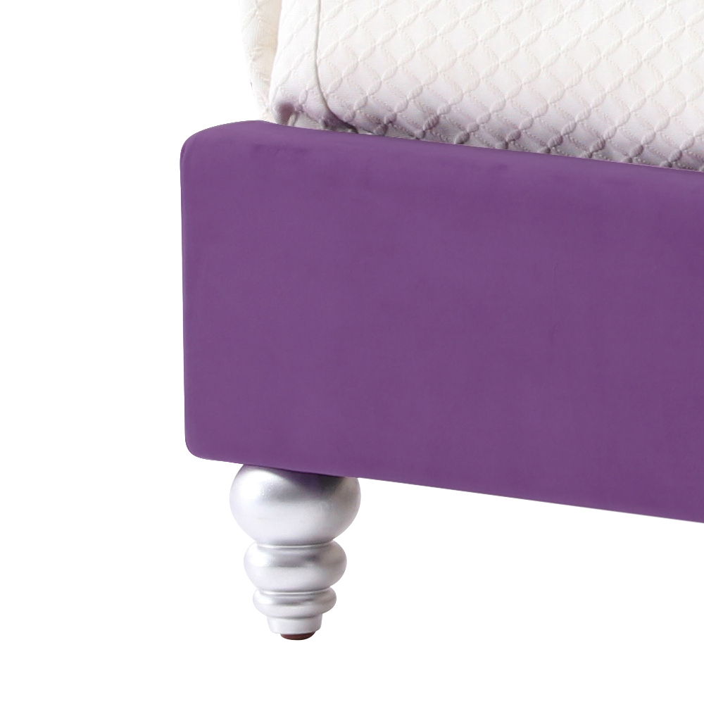 Upholstered Velvet Bed Transitional
