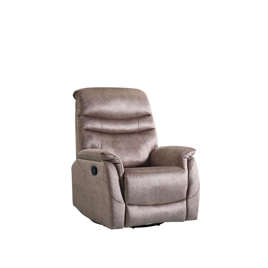 Rocking Swivel Recliner Chair For Living Room, 360 Degree Swivel, Adjustable Modern Reclining Chair, Classic And Traditional Recliner Sofa With Lumbar Support - Dark Gray