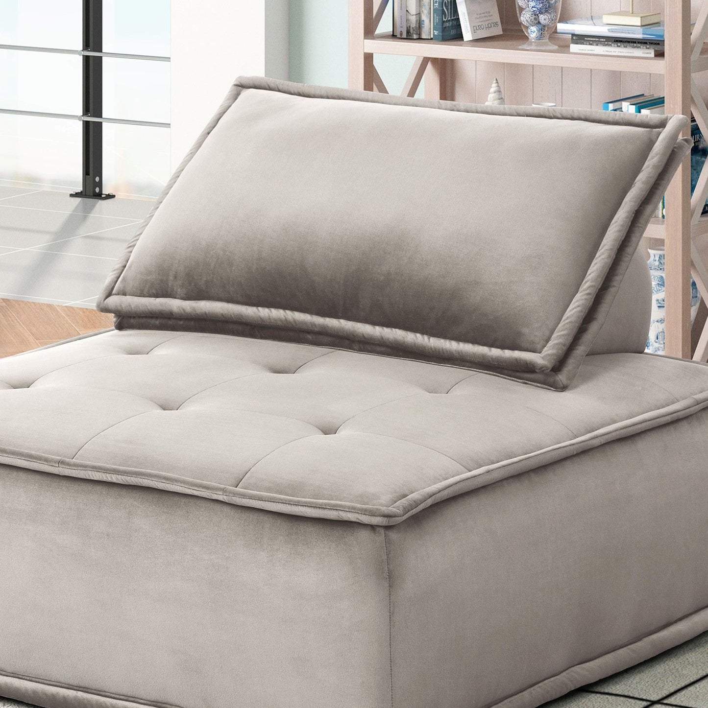 Anna - Velvet Armless Lounge Chair