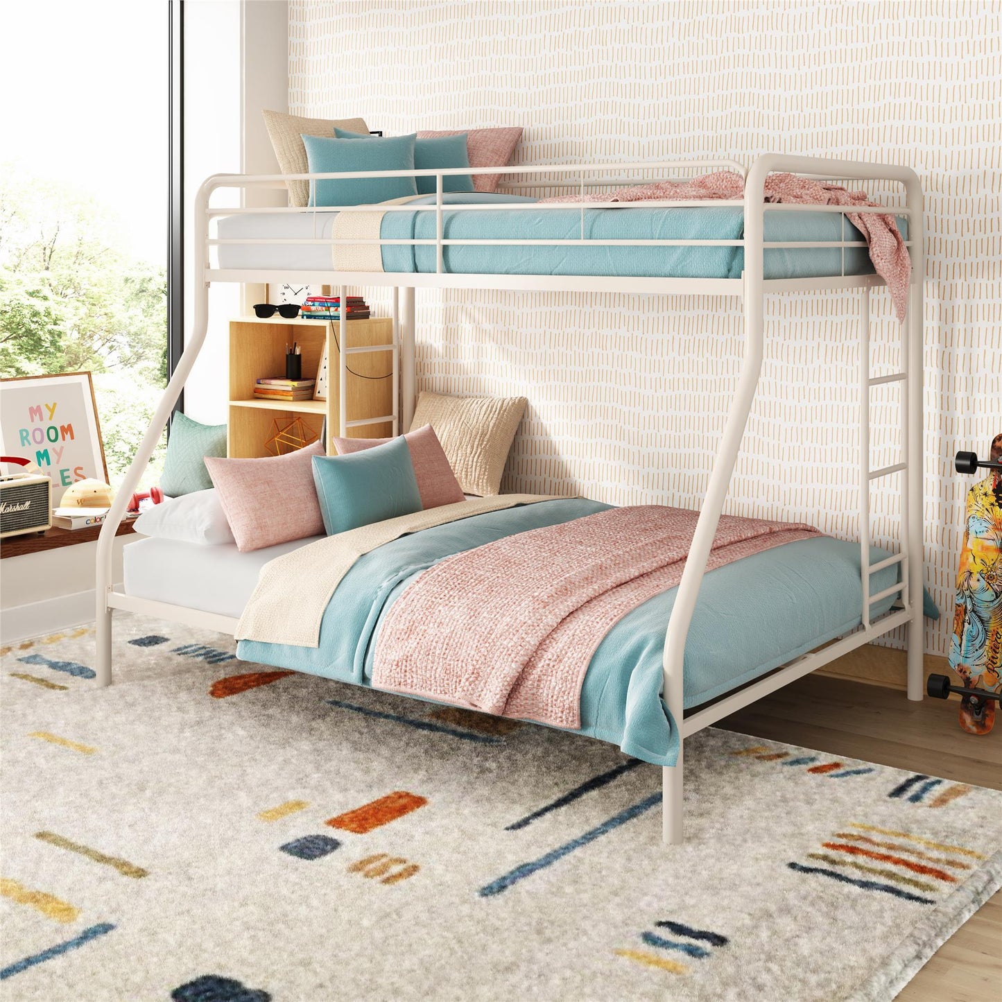 Dusty - Twin Over Full Bunk Bed - Off White