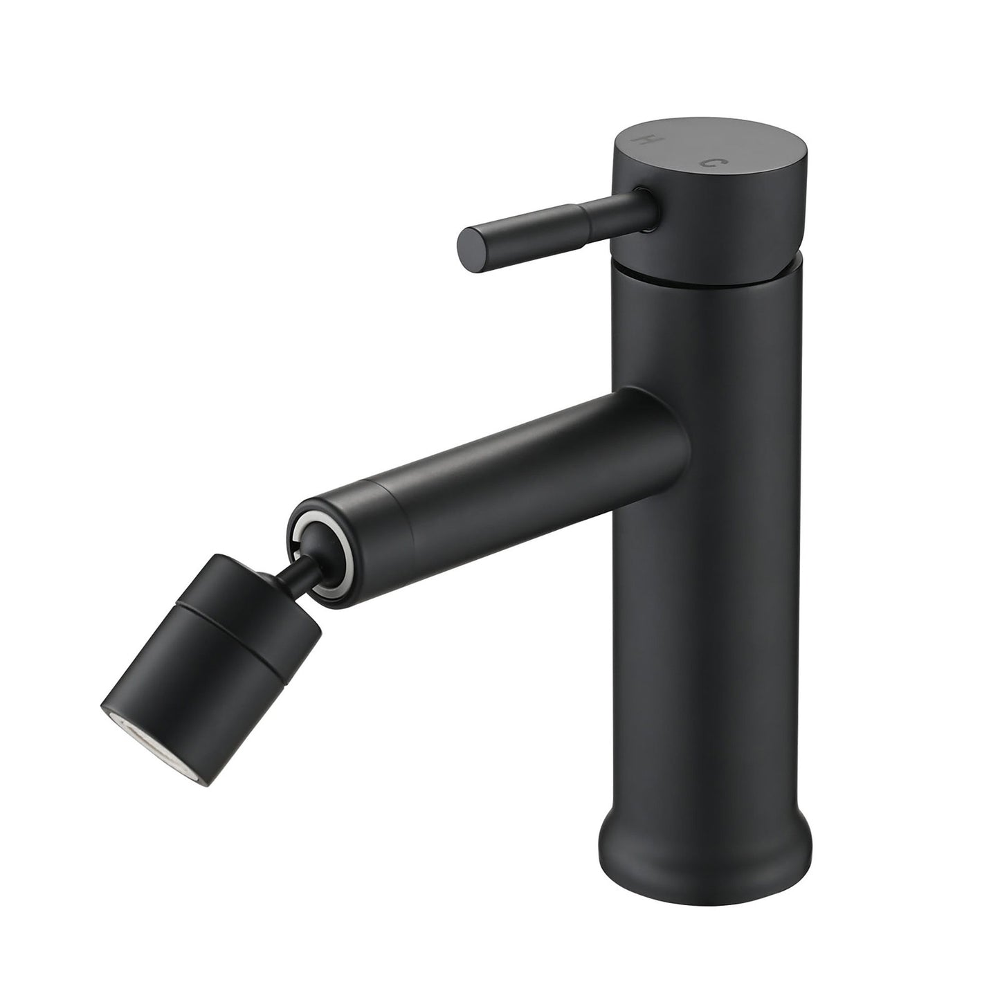 2 Mode Bathroom Faucet With 360 Degree Rotating Aerator For Sink - Matte Black