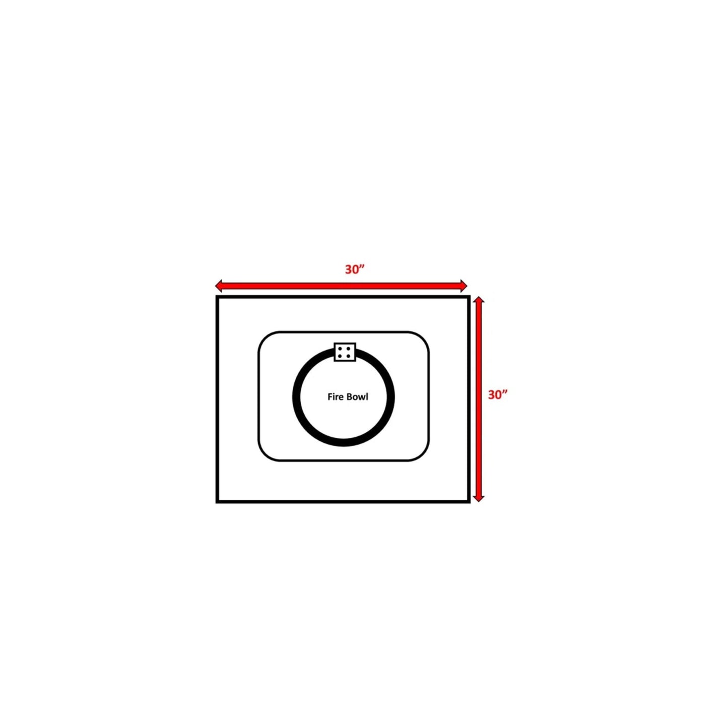 Powdercoated Fire Pit With Top - Gray