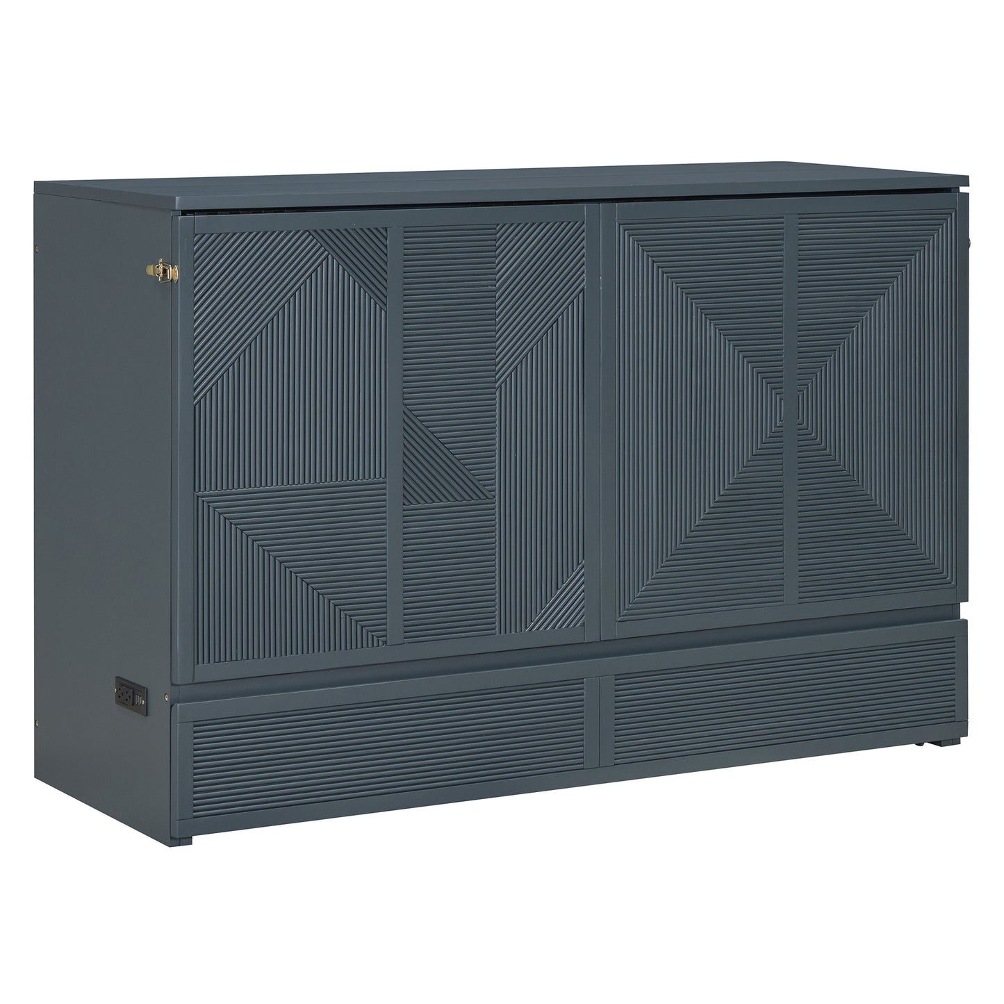 Murphy Bed With Large Drawer, USB Ports And Outlets