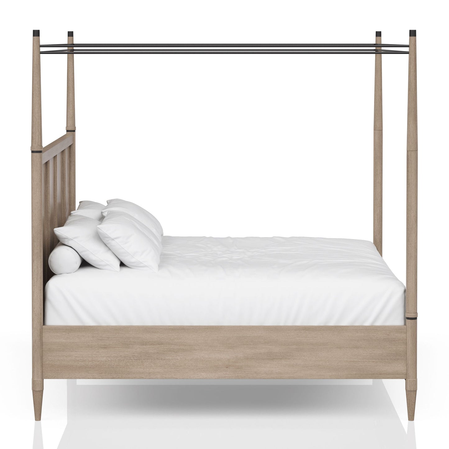 Queen Canopy Bed - Sand