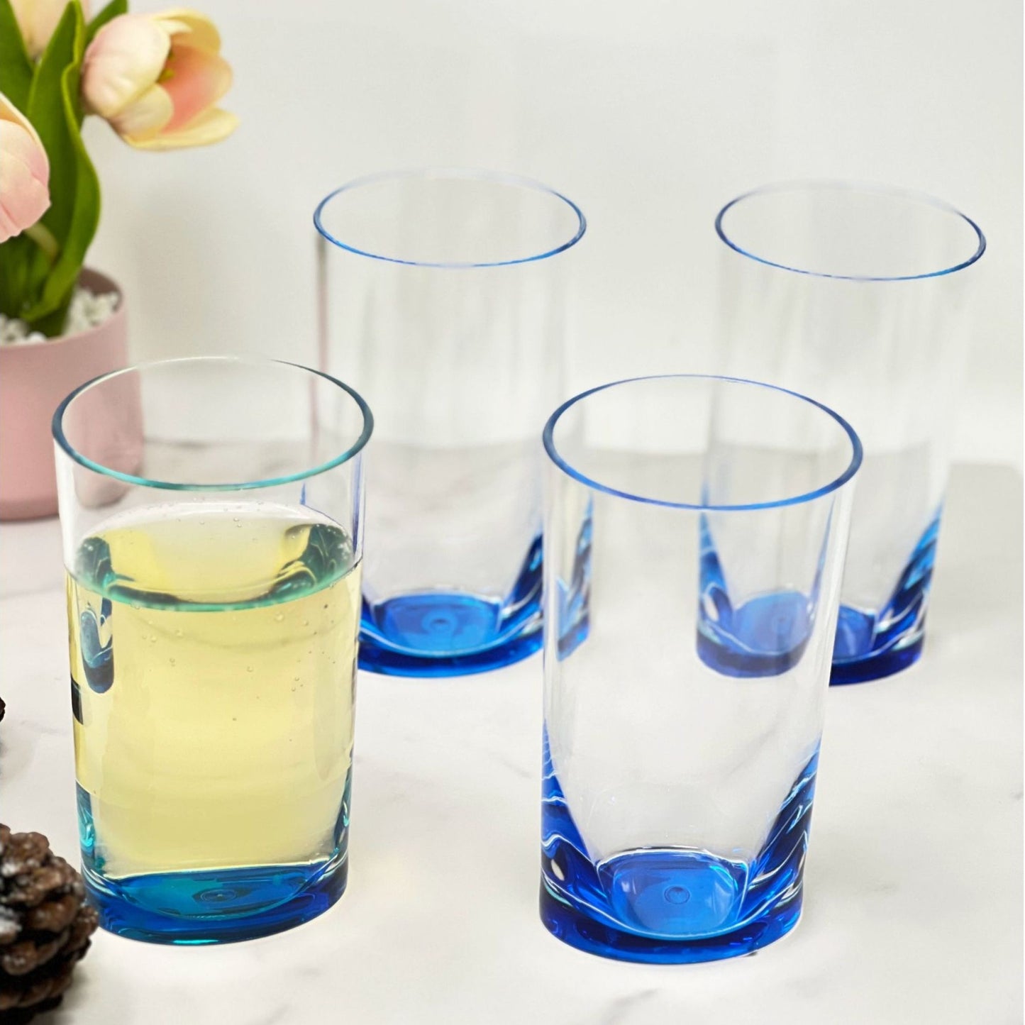 Leading Ware Oval Halo Acrylic Glasses Drinking Set