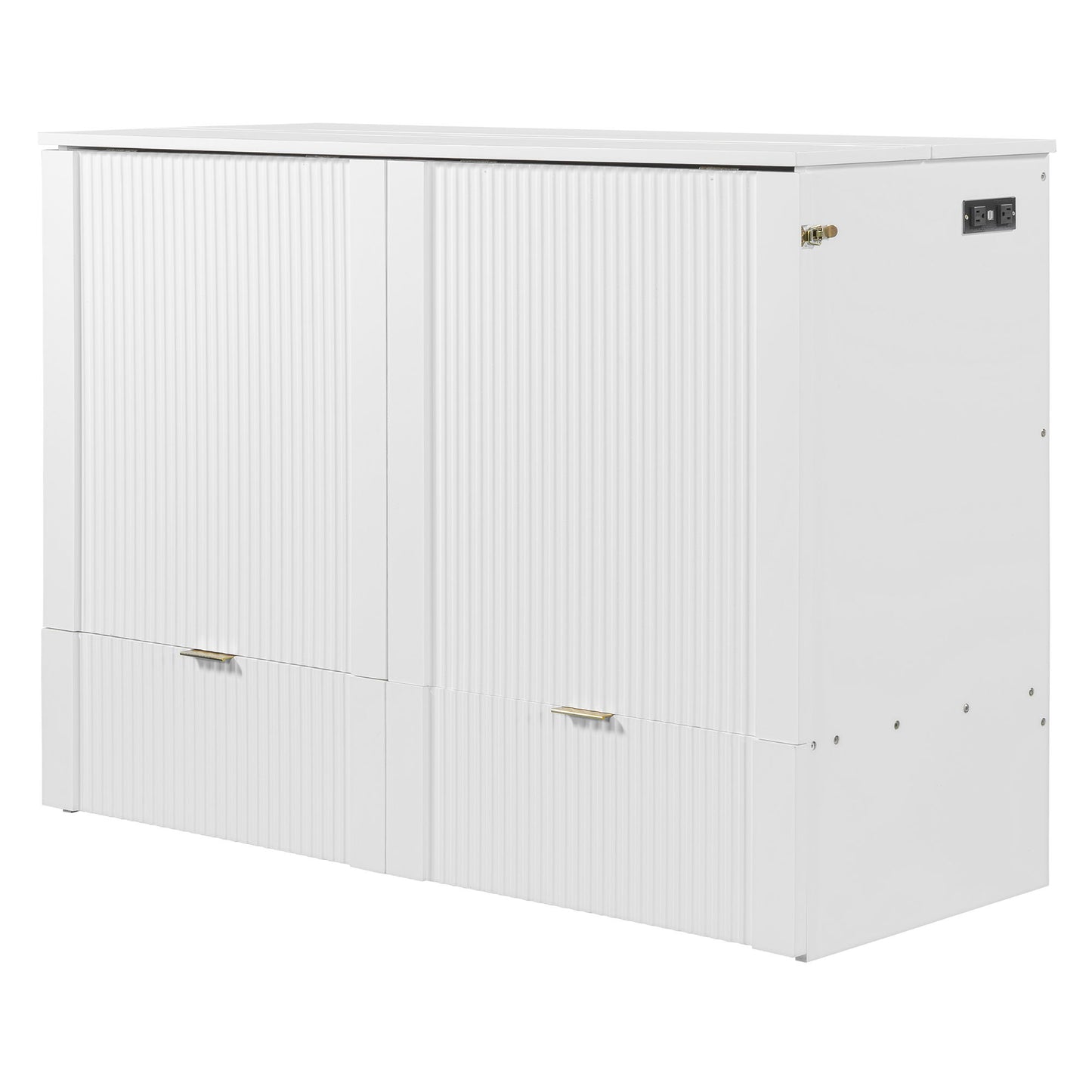 Murphy Bed With Drawer And A Set Of Sockets & USB Ports, Pulley Structure Design