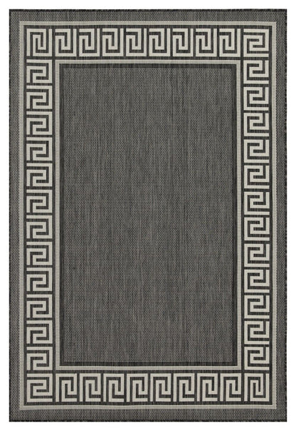 Sunshine - 5'3" X 7'3" Polypropylene Indoor, Outdoor Area Rug - Anthracite