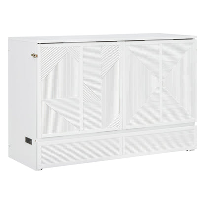 Murphy Bed With Large Drawer, USB Ports And Outlets