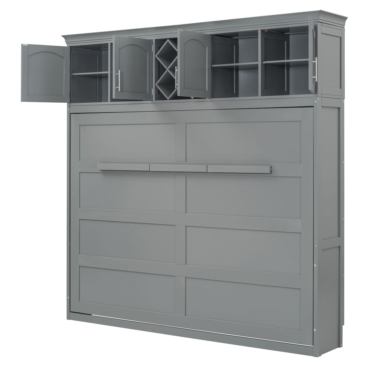 Murphy Wall Bed With Top Cabinets & Wine Rack