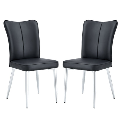 Modern Minimalist Dining Chairs With Metal Legs