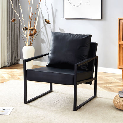 Classic Metal Frame Sofa Ergonomically Designed, A Perfect Blend Of Modern And Industrial Styles - Black