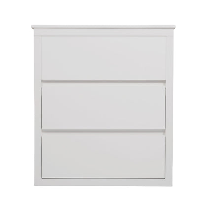 Freestanding Bathroom Vanity With Ceramic Sink, 2 Full Extension Drawers