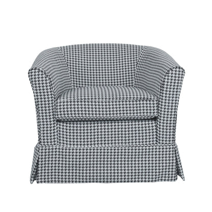 Zeniqua - Upholstered Velvet Swivel Chair With Loose Cover