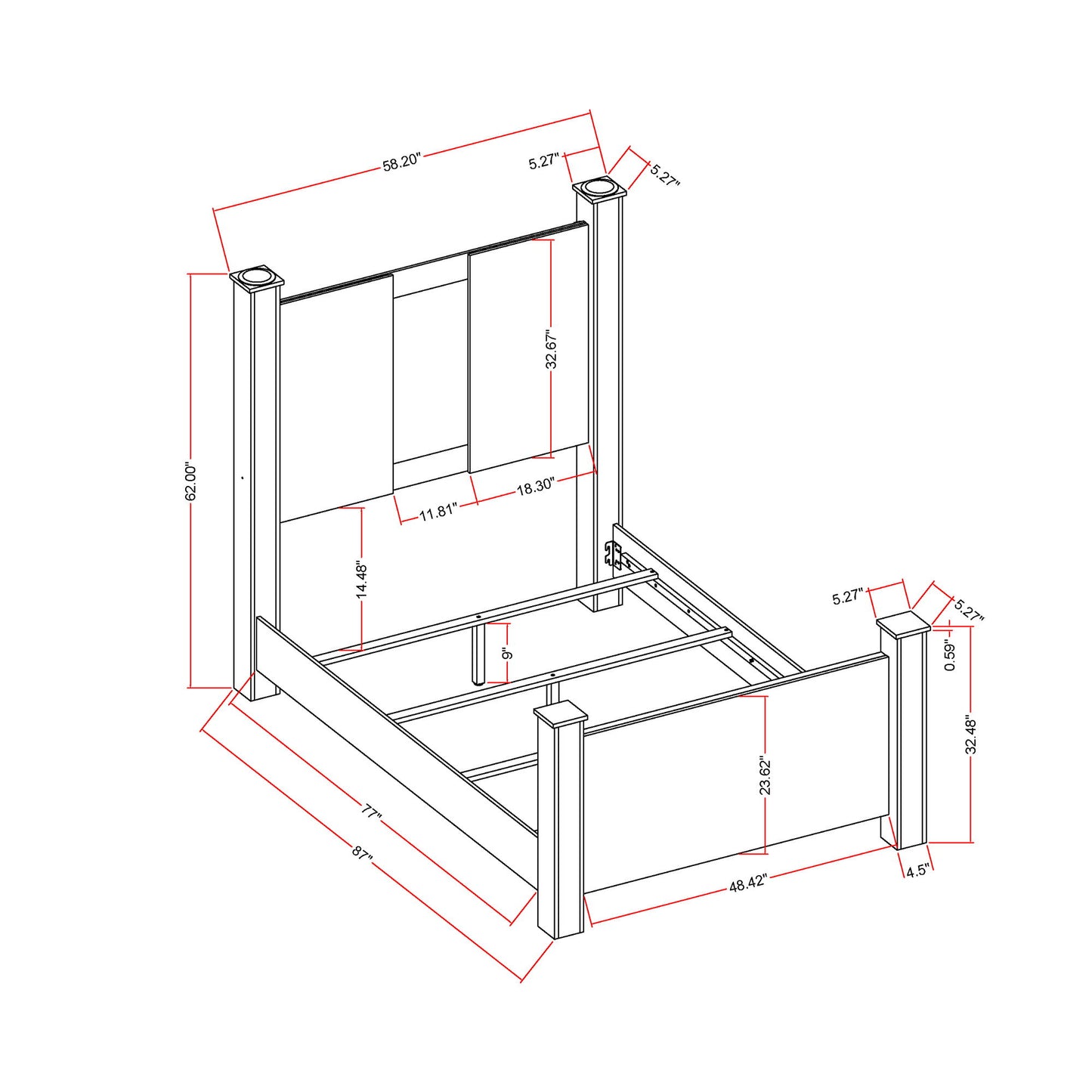 Lorenzo - 5 Piece Bedroom Set With Glittered Detailing