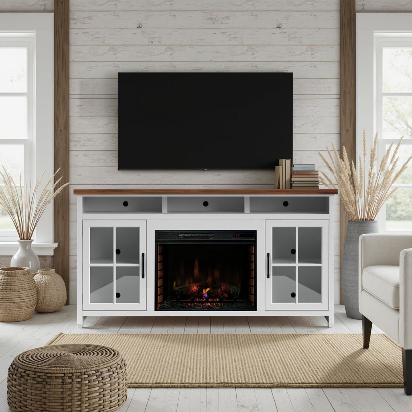 Hampton - Fireplace TV Stand Console