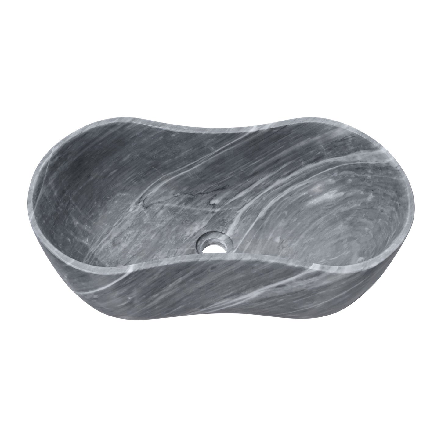 Bathroom Vessel Sink With Wavy Design