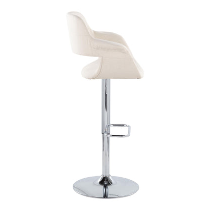 Vintage Flair - Mid Century Modern Adjustable Barstool (Set of 2)