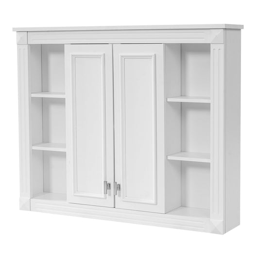 Wall-Mounted Medicine Cabinet With Adjustable Shelf, Soft-Closing Hinges - White