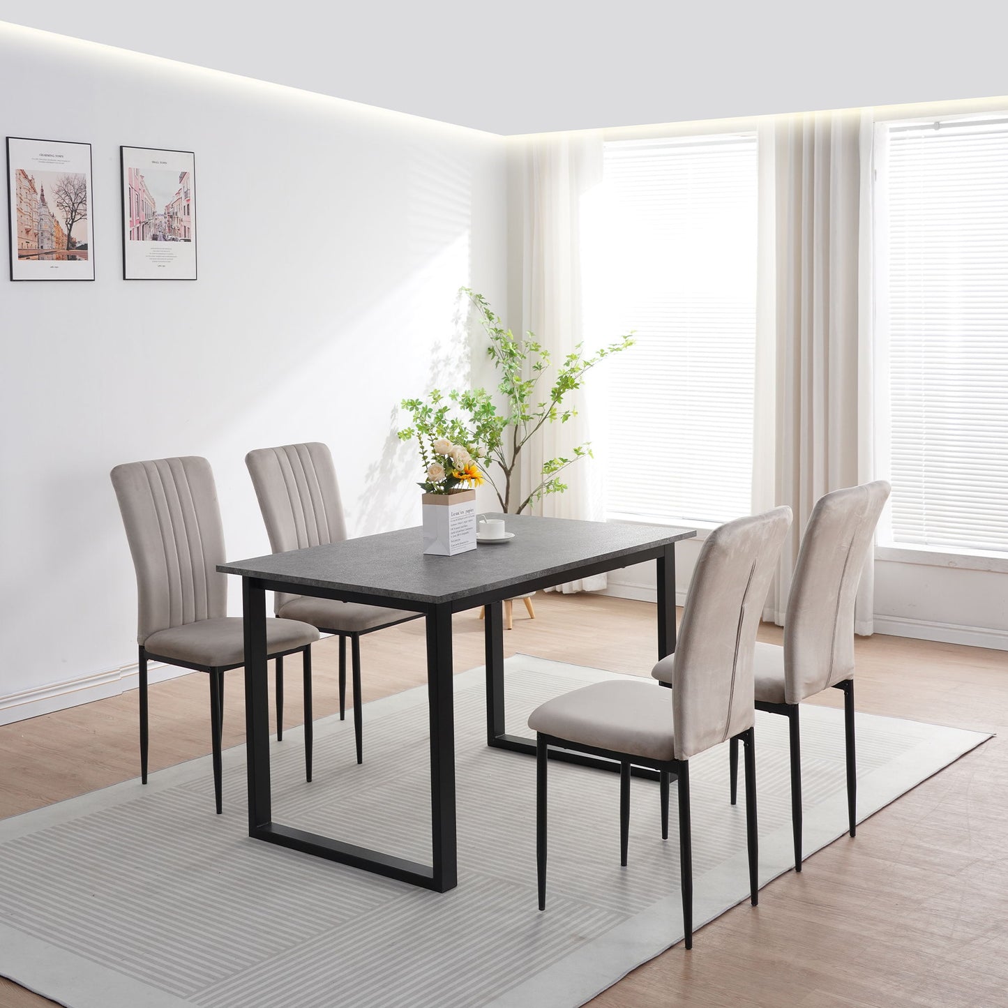 Velvet Dining Chairs For Dining Room (Set of 4)