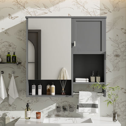 Modern Wall Mounted Bathroom Medicine Cabinet, Bathroom Wall Storage Cabinet With Mirror