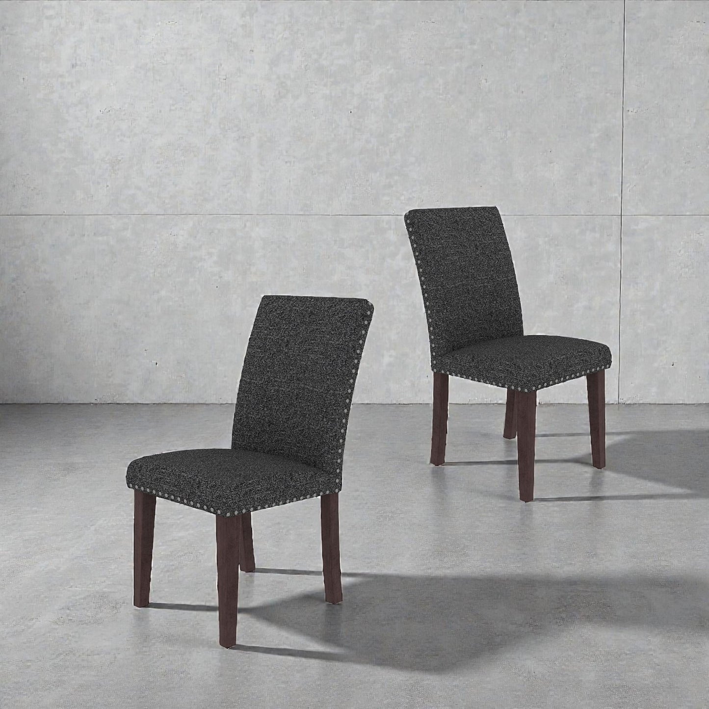Upholstered Dining Chair With High Back Design (Set of 2)