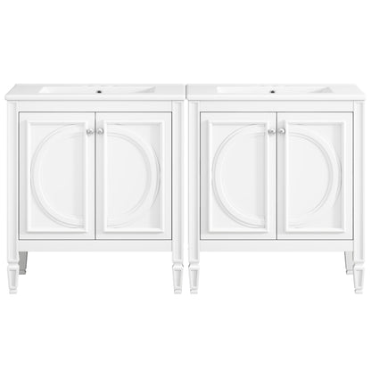 Bathroom Vanity With Sink With 2 Doors And Adjustable Shelf