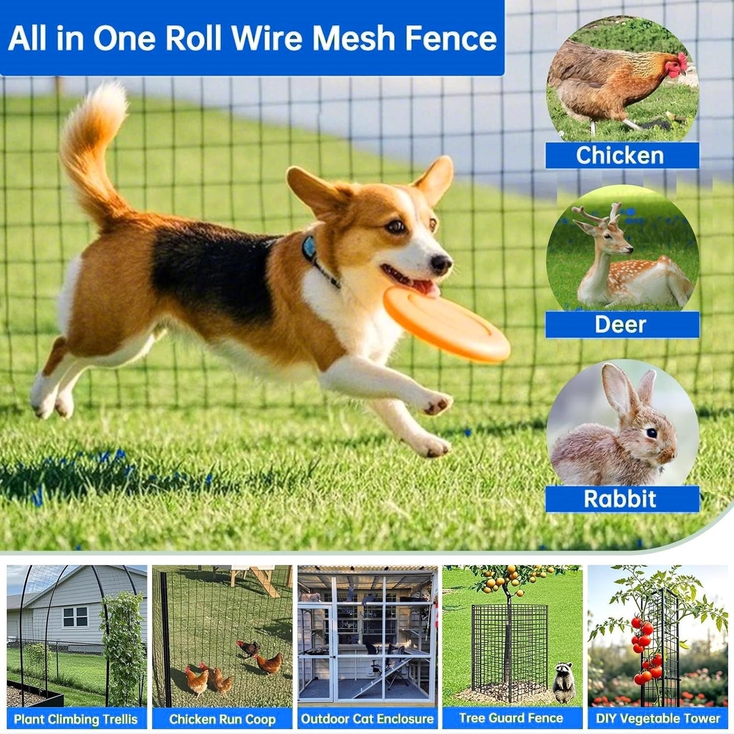 Vinyl-Coated Metal Welded Wire Fence For Poultry Cage Protection