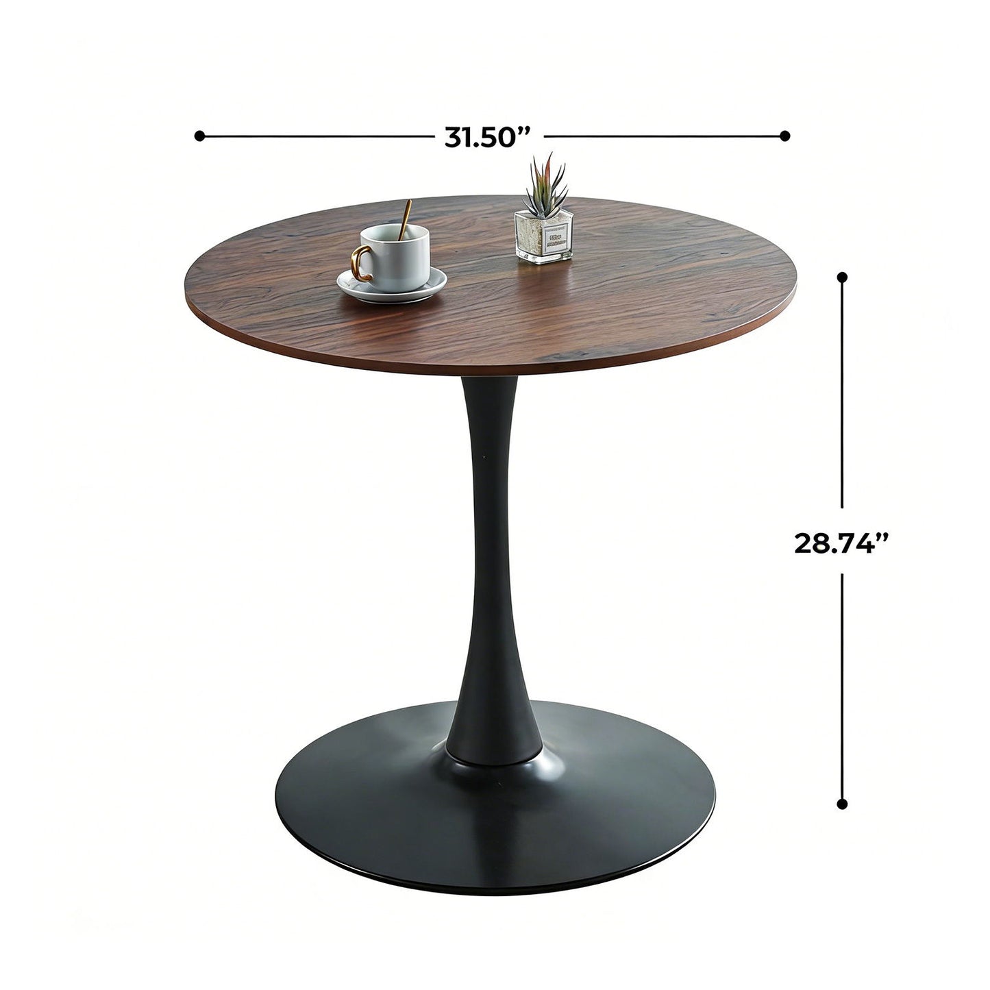 Mid-Century Tulip Table With Round Top, Pedestal Base