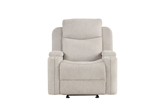 Galya - Motion Glider Recliner - Light Gray
