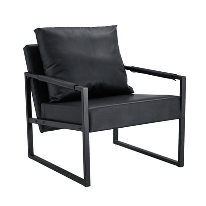Classic Metal Frame Sofa Ergonomically Designed, A Perfect Blend Of Modern And Industrial Styles - Black