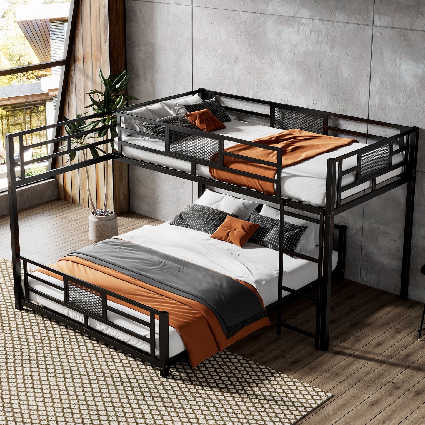 L-Shaped Bunk Bed