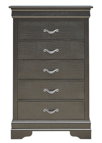 Sleek Transitional Chest - Metal Black