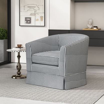 Zeniqua - Upholstered Velvet Swivel Chair With Loose Cover
