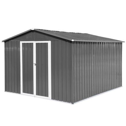 10' x 8' Garden Sheds Outdoor Storage Sheds - Gray