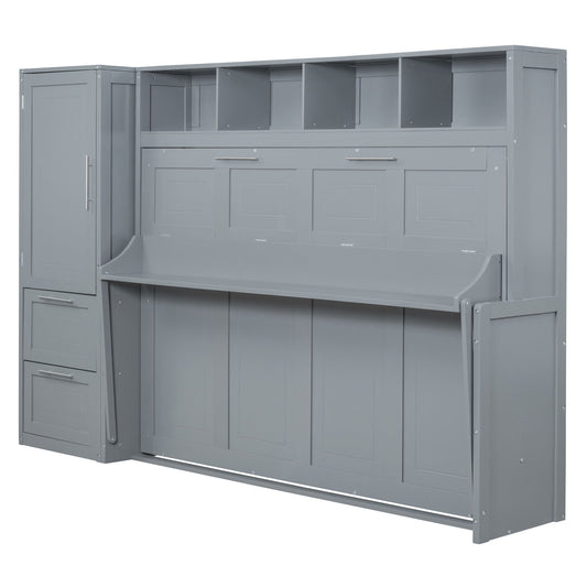 Space Saving Murphy Wall Bed With Closet And Drawers
