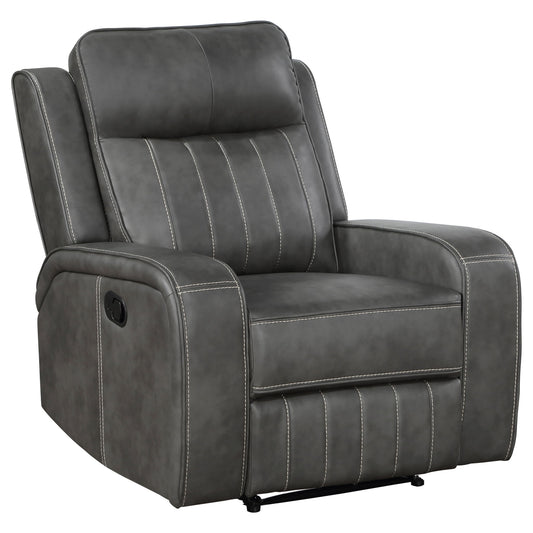 Forrest - Recliner Chair With Tufted Upholstery - Gray
