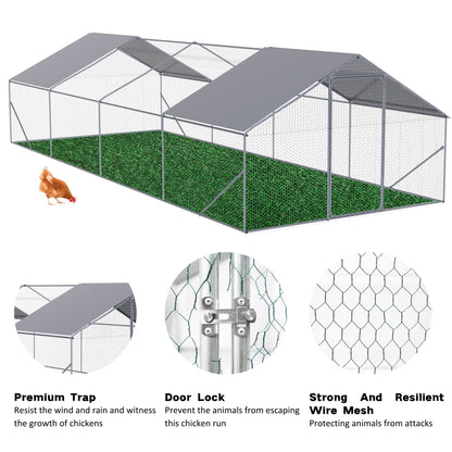 Outdoor Chicken Coop Metal Big Space