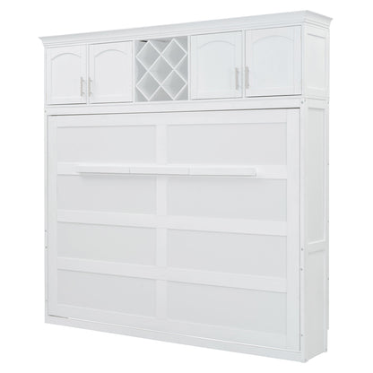 Murphy Wall Bed With Top Cabinets & Wine Rack