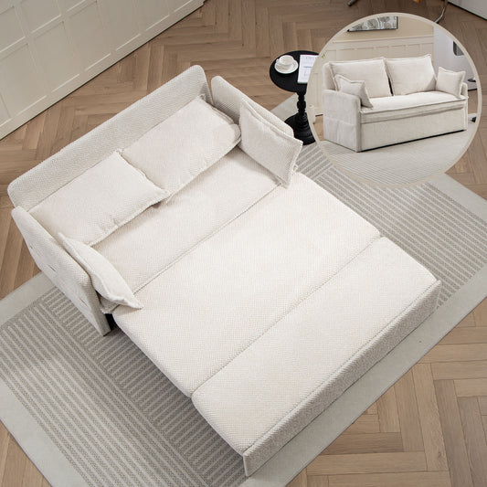 Pull Out Sofa Bed, Corduroy Convertible Sleeper Sofa Couch, Side Storage, And USB / C - Type Charging Ports Chair